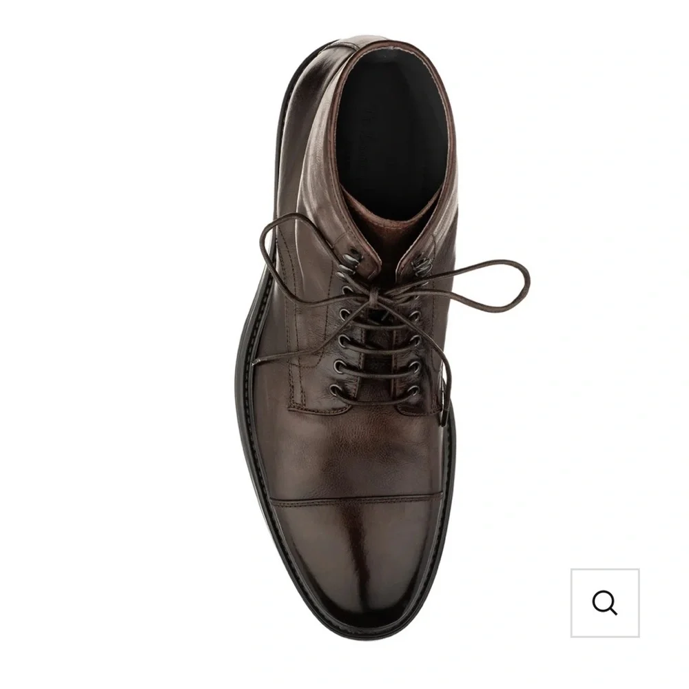 To Boot New York Burkett Dark Brown Cap Toe Boot US 12